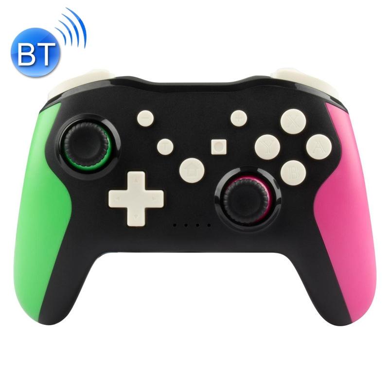 V562-B1053723550DBT-202508281516-00 Wireless 6-axis Gamepad for Switch Pro - Black Green Purple - Image 1