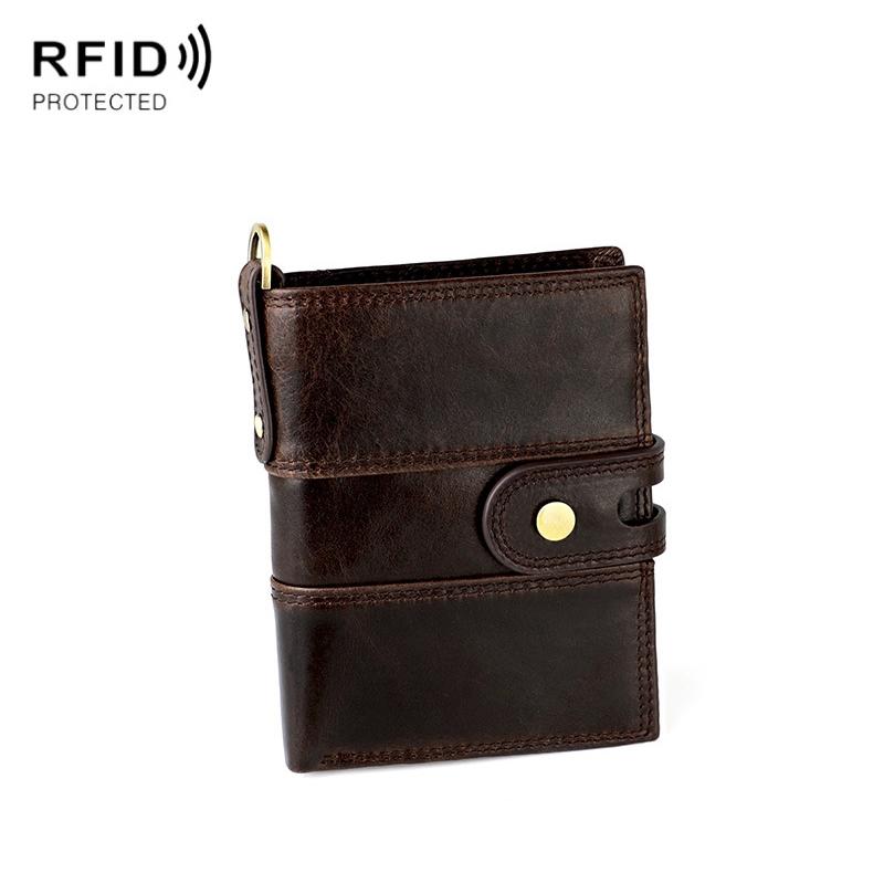 V562-B107266100ADE-202508281911-00 Premium Leather Multi-card Men Wallet - Secure & Stylish - Coffee - Image 1