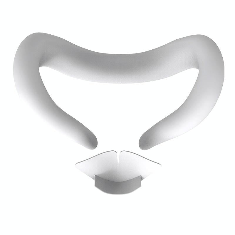 V562-B1087214060DBT-202508281015-00 Silicone Face Cover with Nose Pad for Meta Quest 3 - Eye Mask - White - Image 1