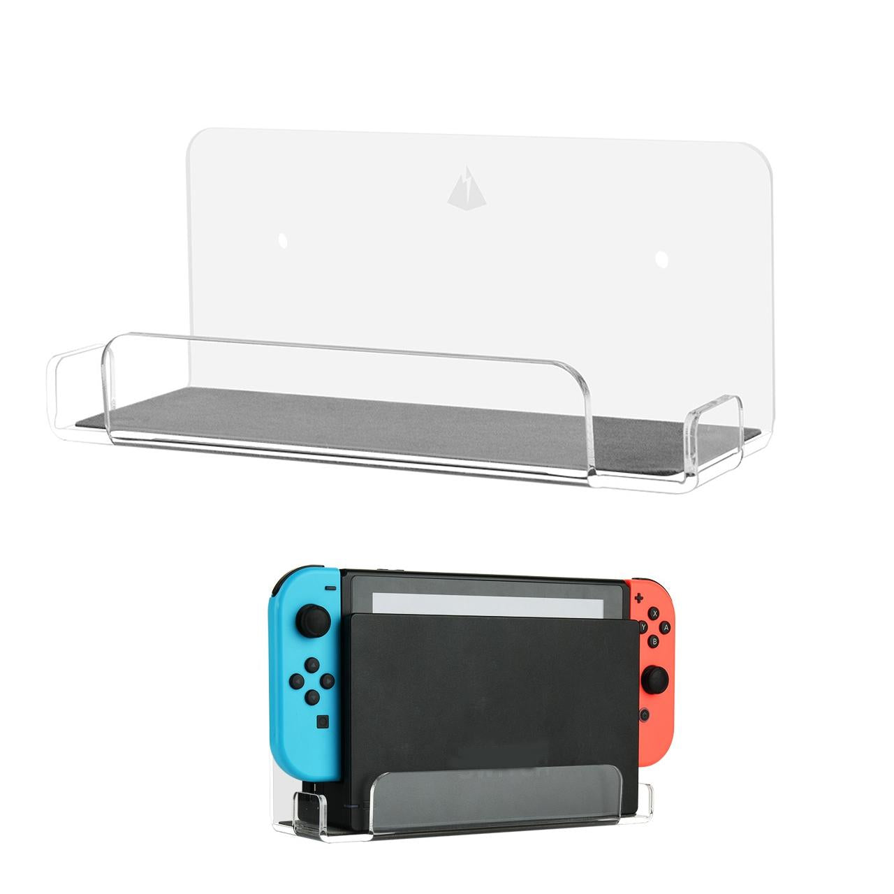 V562-B1099061060DBT-202508280945-00 Nintendo Switch Console Wall Mount Storage Rack - Transparent - Image 1