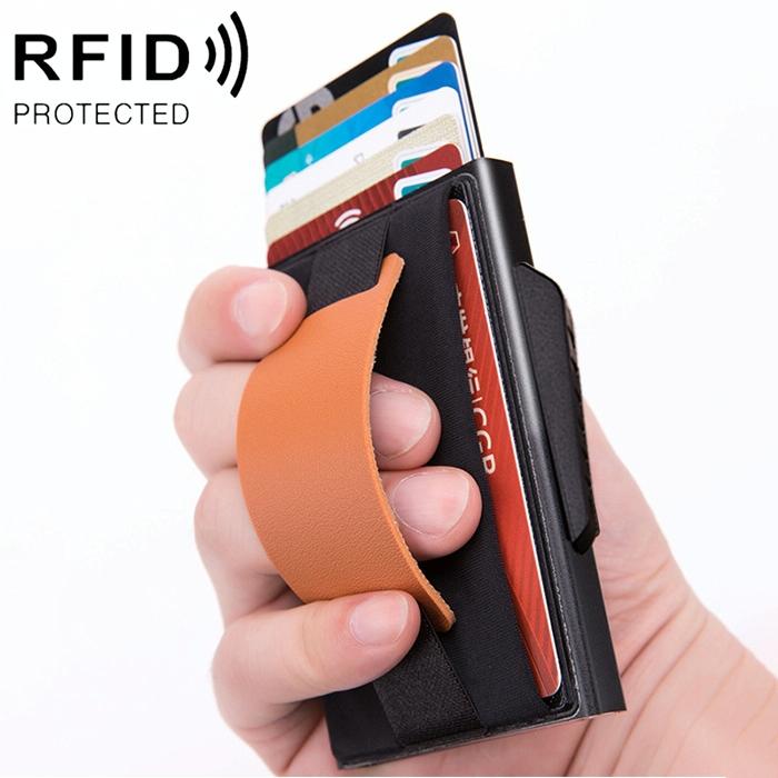 V562-B1260BCC-202508280820-00 Pop-up Rfid Wallet with Anti-magnetic Protection - Black - Image 1