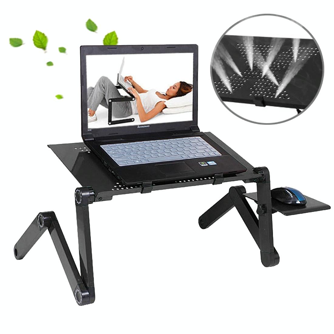 V562-B1423CP-202508290916-00 Adjustable Foldable Laptop Stand - Portable 360 Degree Aluminum - Black - Image 1
