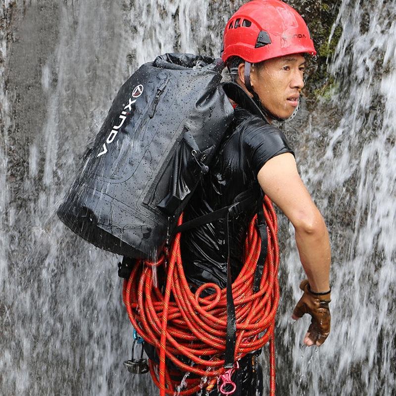 V562-B14341GO-202508282226-00 Waterproof Upstream Storage Shoulder Bag L For Mountaineering - Black - Image 1