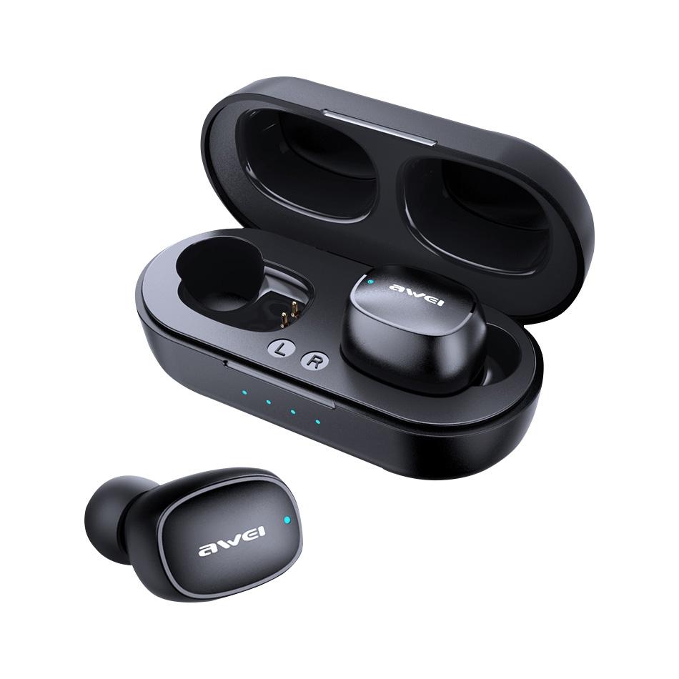 V562-B2555SXPI-202508271430-00 Wireless Sports Headset with Charging Case - T13 Tws Bluetooth V5.0 - Black - Image 1