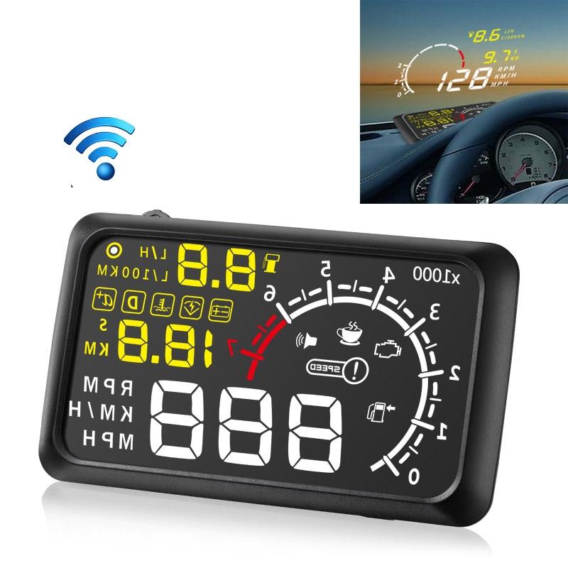 V562-B3320-SMC-S-202508272317-00 5.5 Inch Bluetooth Car Hud System Speed Fuel Alarm Black - Image 1