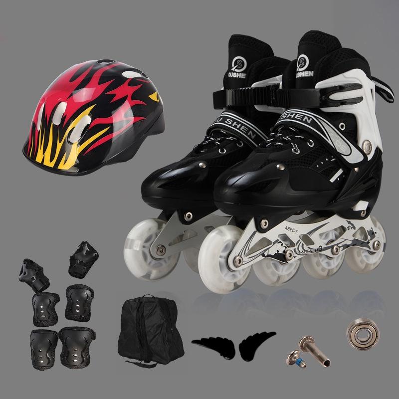V562-B3533GO-202508271341-00 Adjustable Children's Roller Skates Set - Black Size s - Image 1