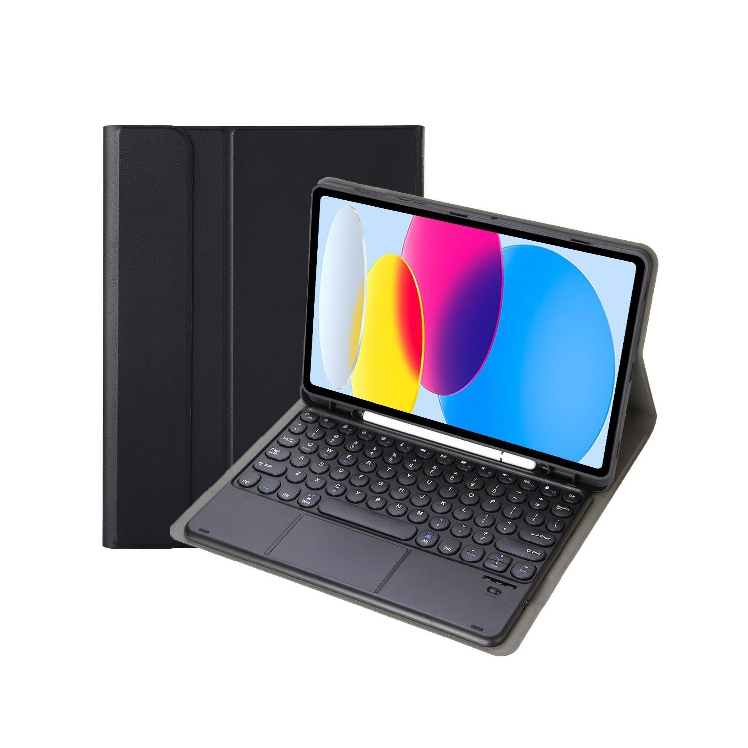 V562-B3675SAS-202508290336-00 2022 Ipad 10.9 Lambskin Bluetooth Keyboard Case With Pen Slot - Black - Image 1