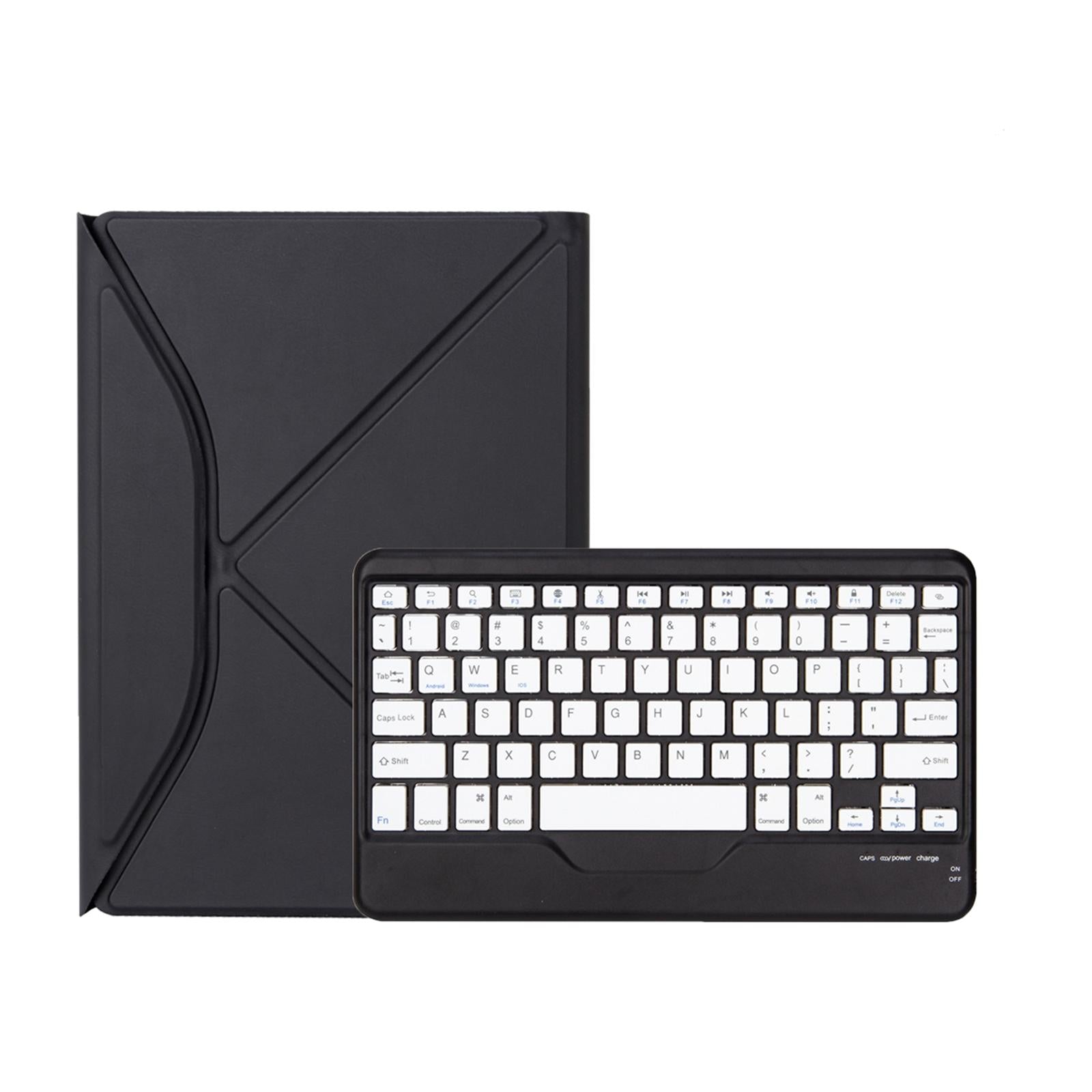 V562-B4830ORPI-202508290236-00 Bluetooth Keyboard Leather Tablet Case With Pen Slot - Black - Image 1