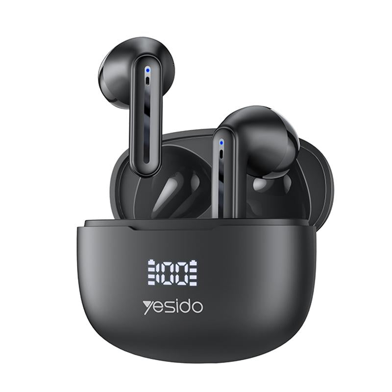 V562-B5338D6PI-202508281720-00 Bluetooth 5.0 Earphone with Led Display and Noise Reduction - Black - Image 1