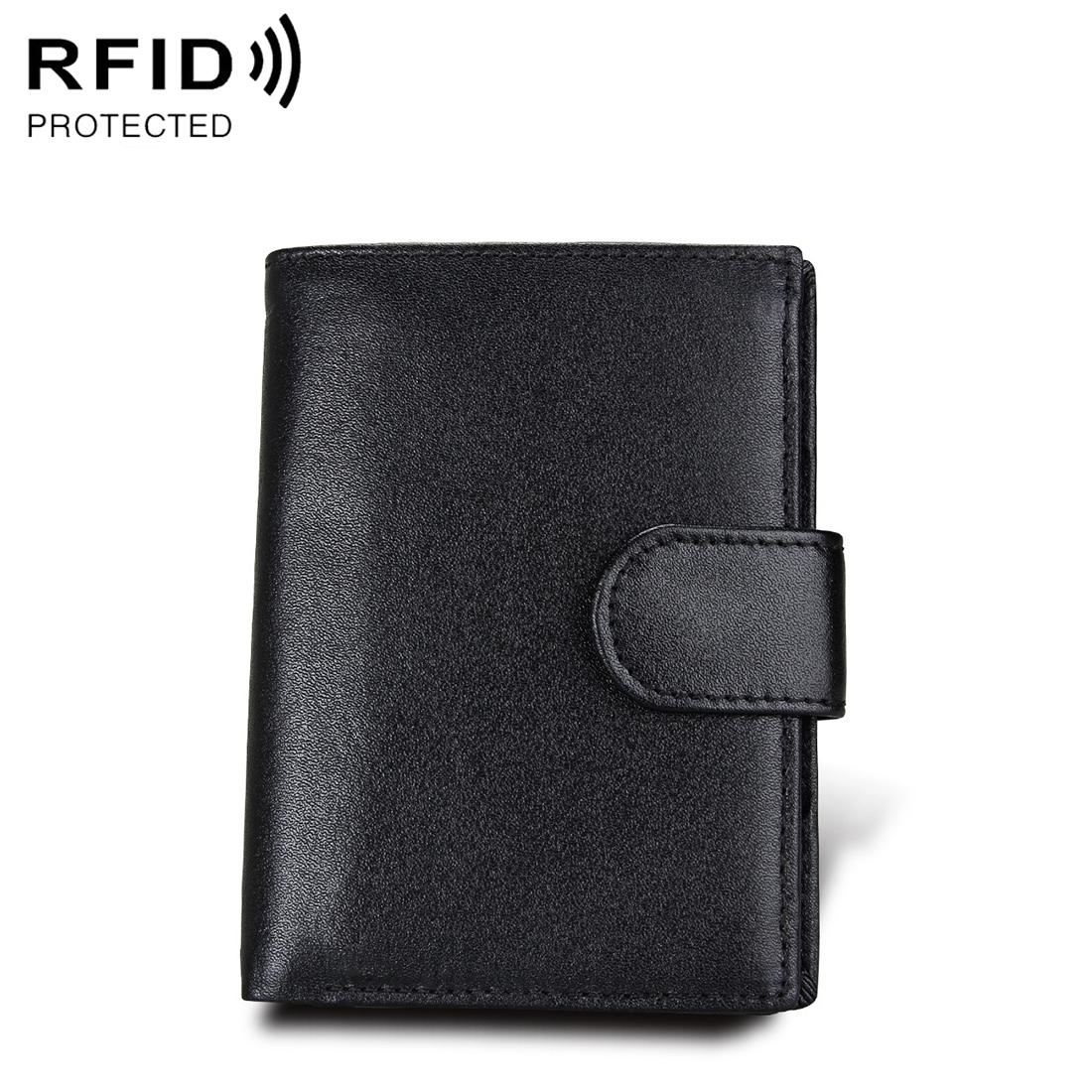 V562-B6413BCC-202508282326-00 Men Rfid Leather Passport Wallet - Compact & Secure - Black - Image 1