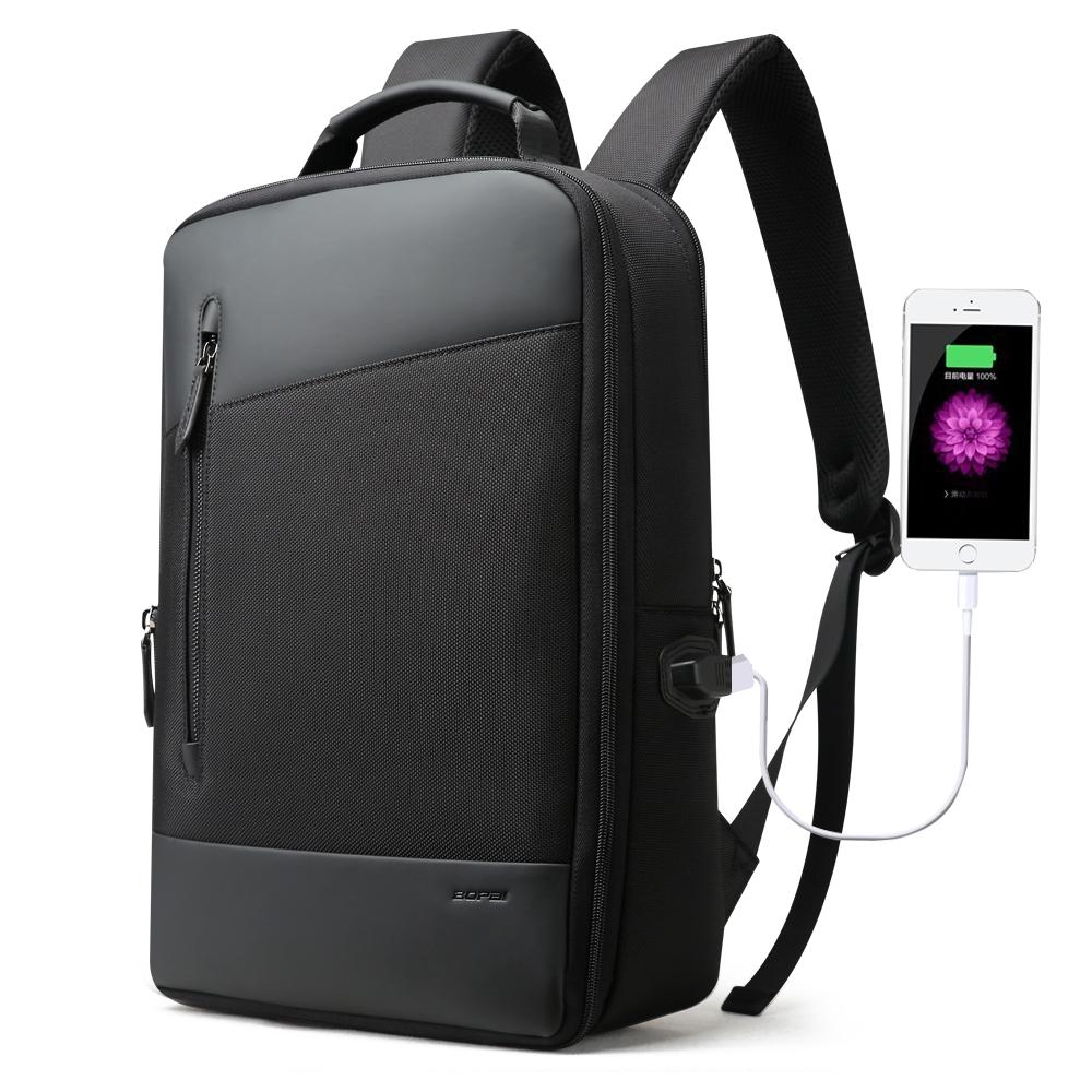 V562-B7656GO-202508271454-00 Large Capacity Anti-Theft Waterproof Shoulder Bag With Usb Port - Black 30.5X13X45Cm - Image 1