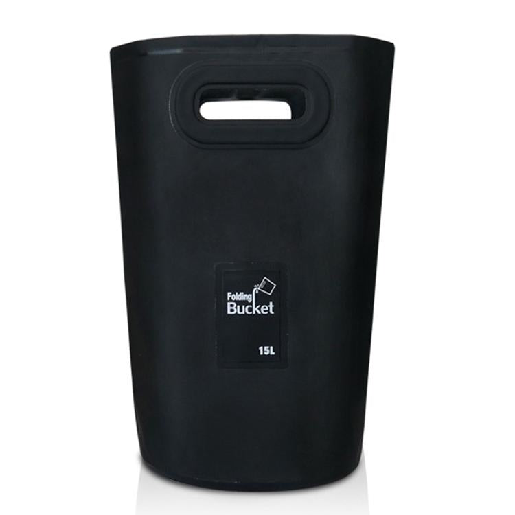V562-B8985GO-202508282231-00 15L Outdoor Portable Folding Sink Pvc Collapsible Bucket - Black - Image 1