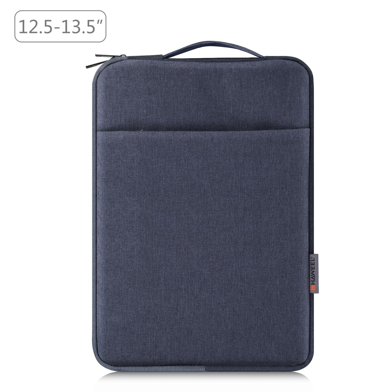 V562-BG9107LWH-202508290831-00 12.5-13.5 Inch Laptop Sleeve Briefcase with Zipper and Handle - Gray Blue - Image 1