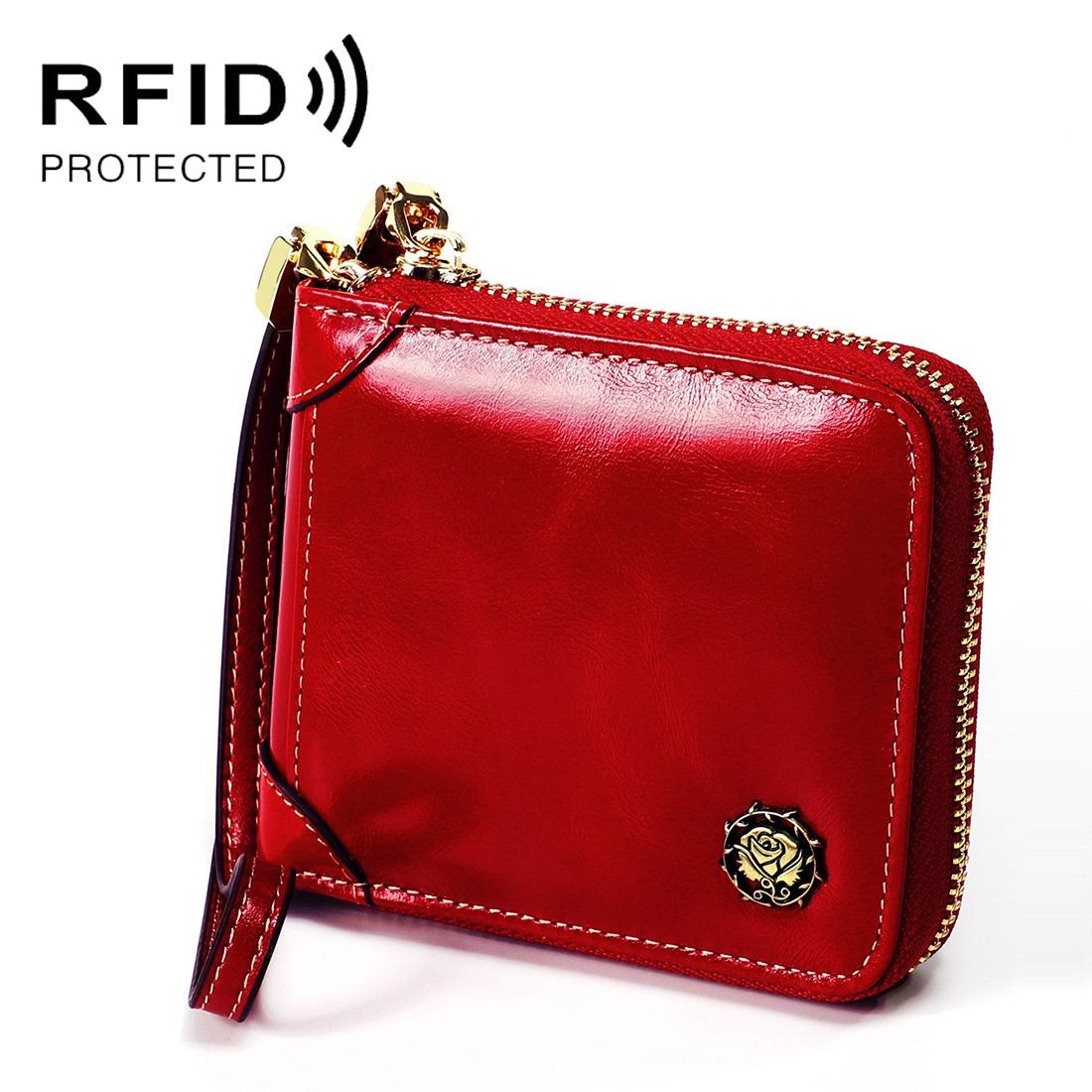 V562-C10069500ADE-202508281952-00 Rfid Leather Wallet with Lanyard - Multi-functional - Wine Red - Image 1