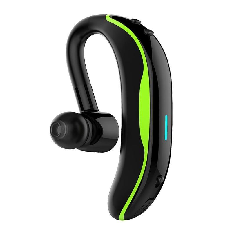 V562-C1037852010DBT-202508281705-00 Wireless Ear-hook Bluetooth Earphone with Mic - Car Handsfree - Black Green - Image 1
