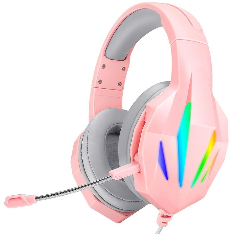 V562-C1042551650DBT-202508280726-00 Wire-Controlled Gaming Headset With Mic Pink - Image 1