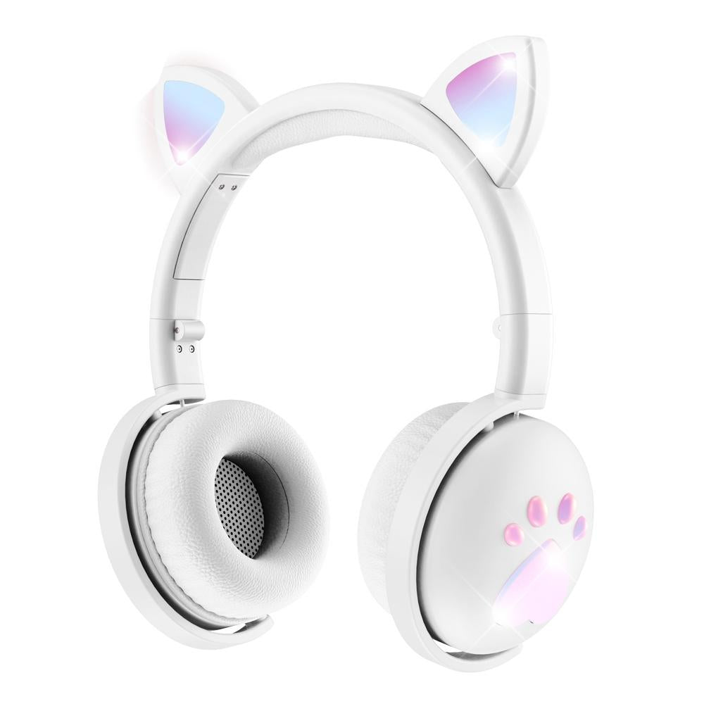 V562-C105936100AYS-202508292126-00 7.1 Surround Sound Cat Ear Gaming Headset With Mic - White - Image 1