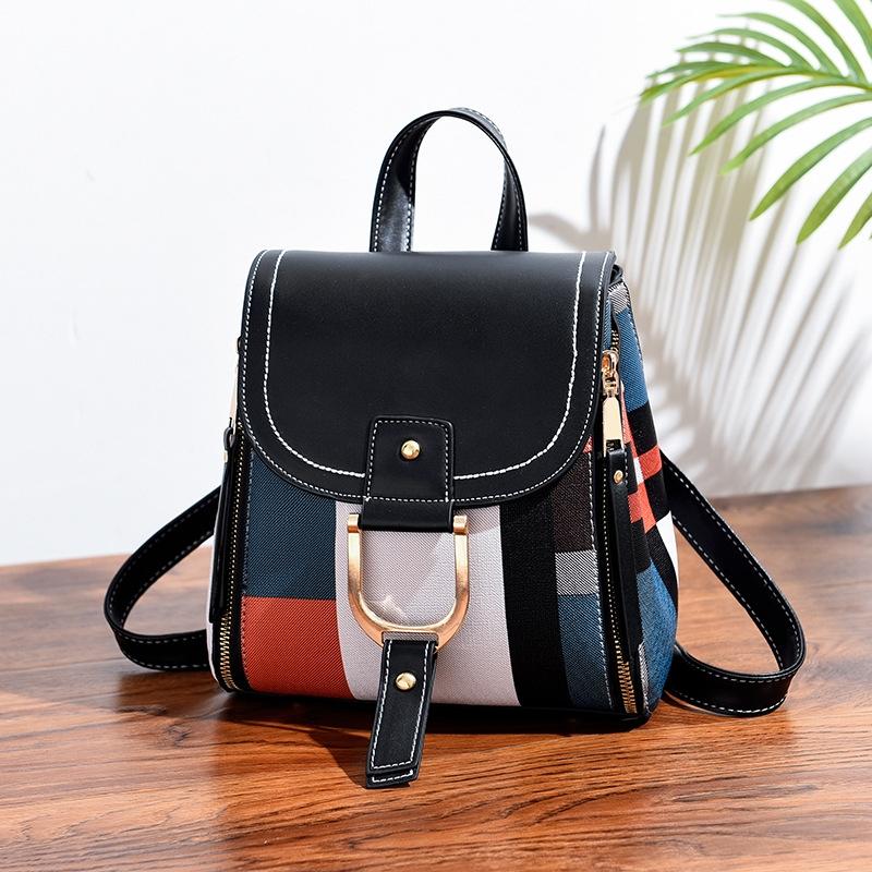 V562-C1075232060DBT-202508281810-00 Stylish Ladies Leather Backpack - Soft Pu Material - Black - Image 1