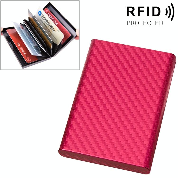 V562-C1086598140DBT-202508280442-00 Aluminum Credit Card Holder - Secure & Compact - Carbon Red - Image 1