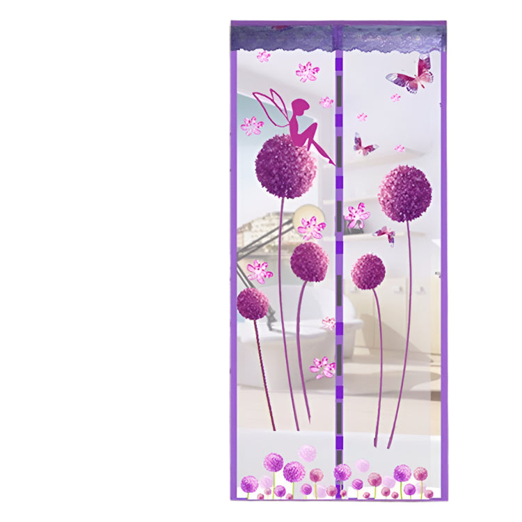 V562-C2019477140DBT-202508290054-00 100x210cm Magnetic Summer Mosquito Screen Door Curtain - Purple - Image 1