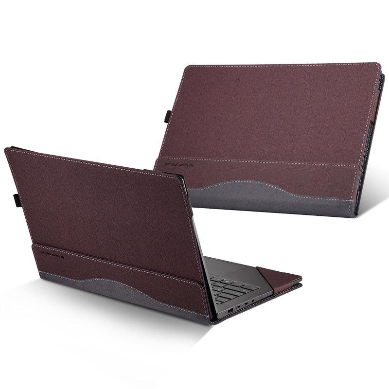 V562-C2048781060DBT-202508290546-00 Yoga 520-14 Laptop Leather Case - Protective - Wine Red - Image 1