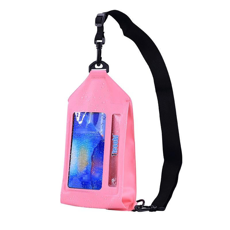 V562-C2077862060DBT-202508282209-00 Waterproof Crossbody Phone Bag Tteoobl Touch Screen Chest Bag Paste Model - Pink - Image 1