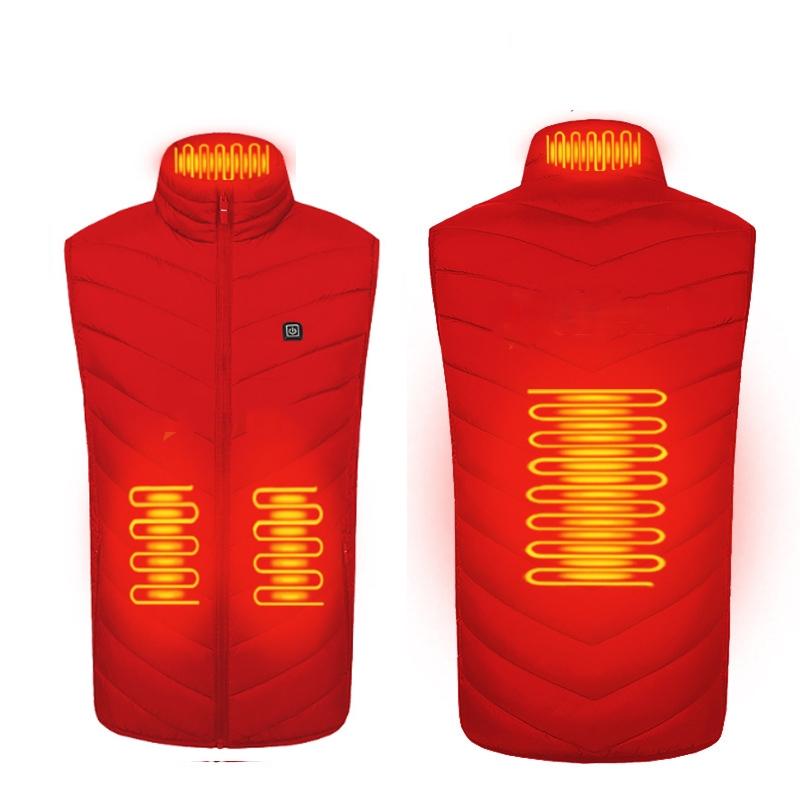 V562-C6019155060DBT-202508291325-00 4 Area Single Control Usb Electric Heating Undershirt Intelligent Warm Vest - Red - Xxxl - Image 1
