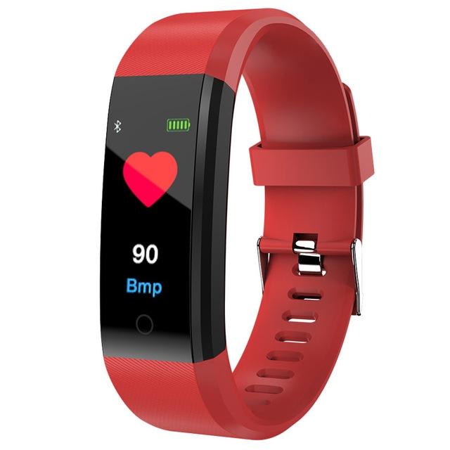 V562-D100486050DBT-202508282153-00 Fitness Tracker With Heart Rate And Blood Pressure Monitoring - Red - Image 1