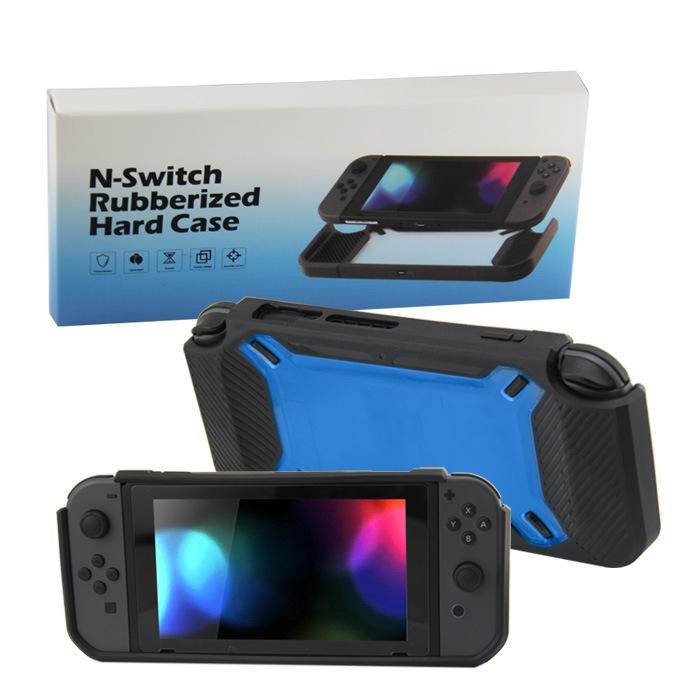 V562-D1030681060DBT-202508290136-00 Nintendo Switch Back Cover - Scratch Resistant - Black + Blue - Image 1