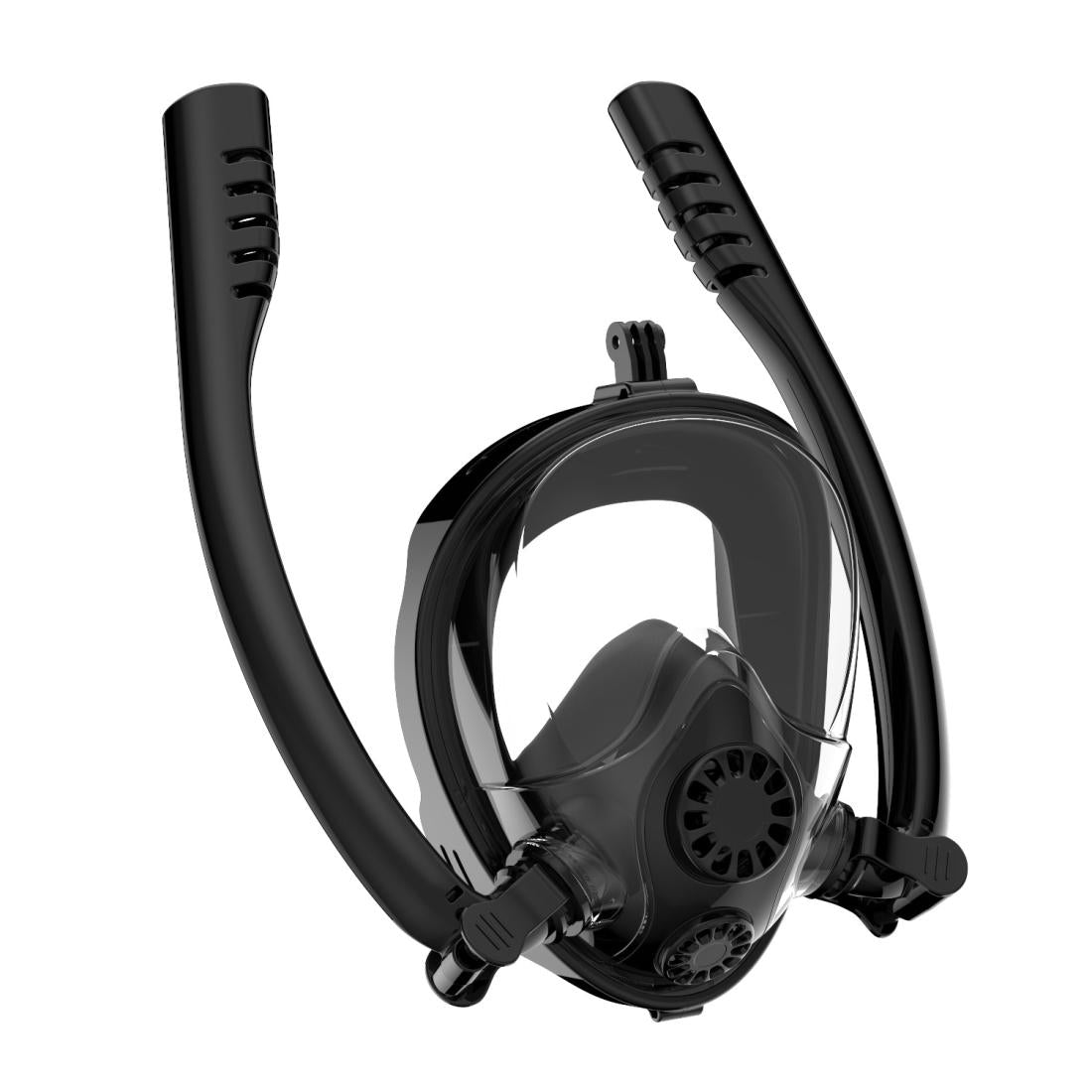 V562-D1033000ADE-202508281354-00 Full Dry Silicone Diving Mask for Water Sports and Gopro Hero11 - Black - Image 1
