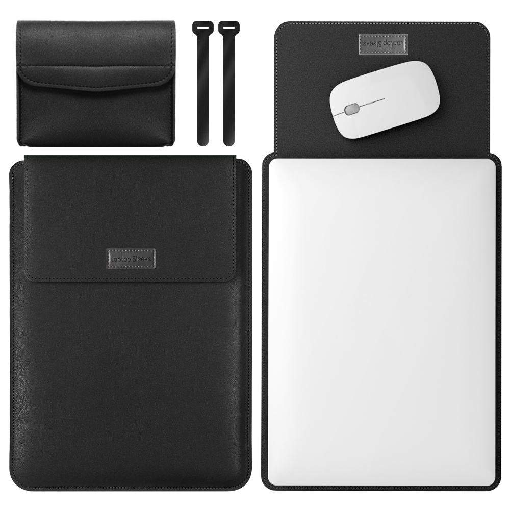 V562-D103402300ADE-202508290640-00 11 / 12 Inch Leather Computer Bag - Lightweight & Portable - 4 in 1 - Black - Image 1