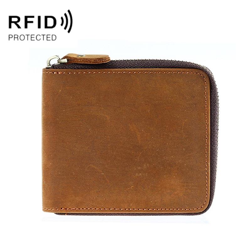 V562-D1088861060DBT-202508280832-00 Leather Rfid Zip Wallet - Blocking Compact - Horizontal 4 - Image 1