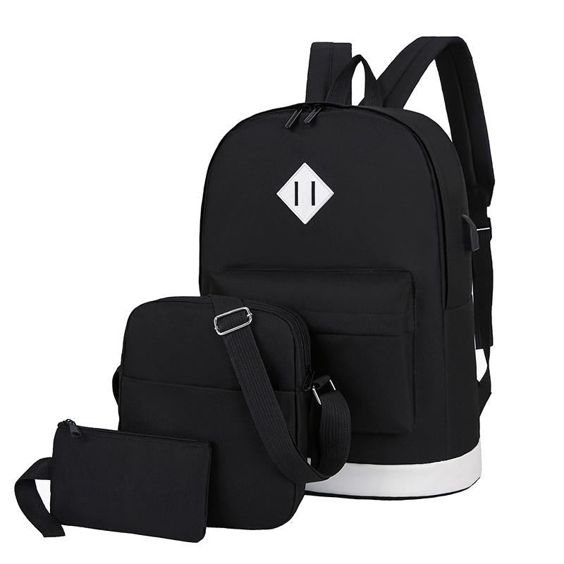 V562-D1091812750DBT-202508290009-00 Versatile Student Backpack with Usb Port - College Style - Black - Image 1