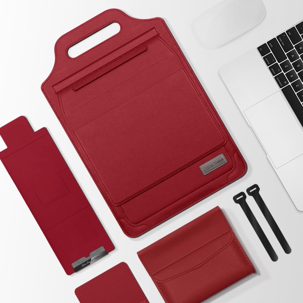 V562-D205767200ADE-202508290435-00 Versatile Laptop Bag with Mouse Pad Stand - Red - Image 1