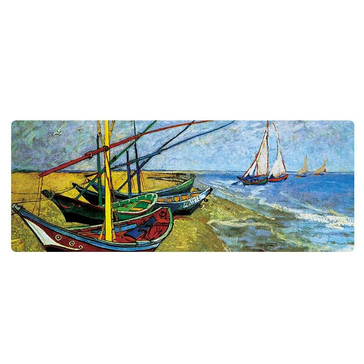 V562-D2077022060DBT-202508291321-00 Large Desk Mouse Pad For Oil Painting - Seaside Boat - Image 1