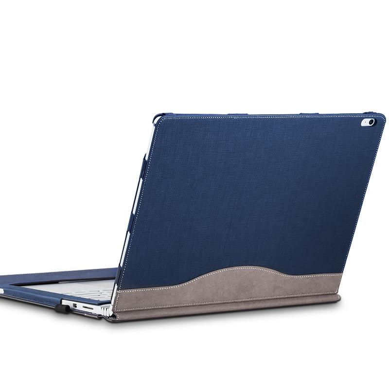 V562-D2081581060DBT-202508290830-00 13.5 Inch Protective Sleeve for Microsoft Surface Book 2 in Pu Leather - Deep Blue - Image 1