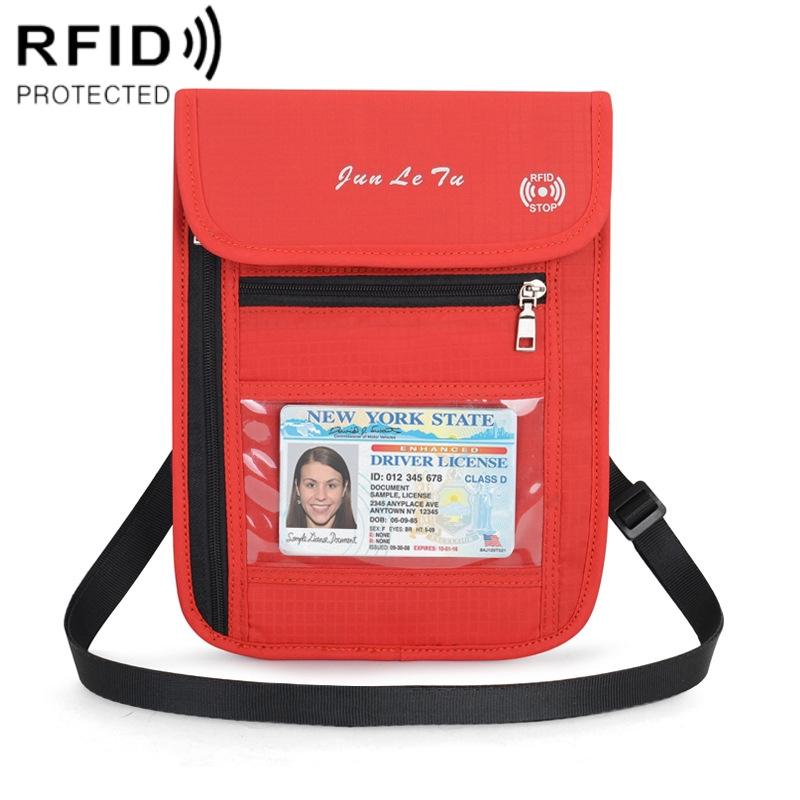 V562-E1022322060DBT-202508290835-00 Rfid Passport Storage Bag Anti Theft Messenger - Red - Image 1