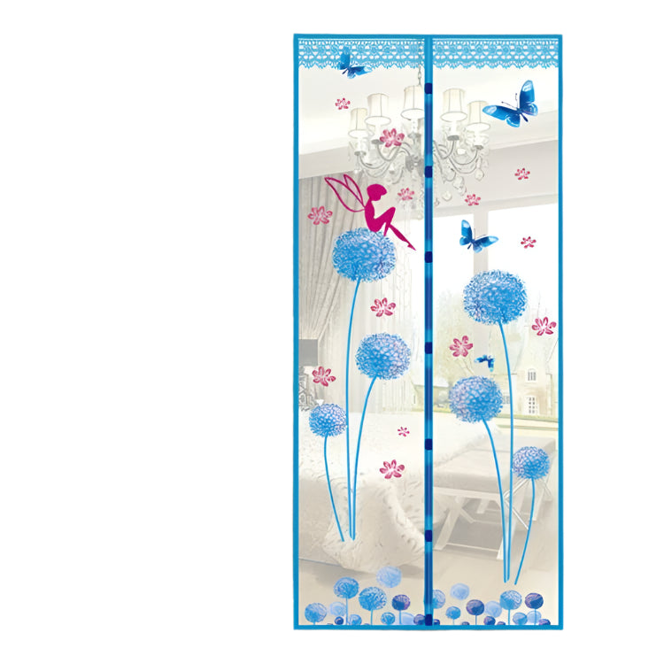 V562-E2019477140DBT-202508290055-00 100x210cm Magnetic Summer Mosquito Screen Door Curtain - Baby Blue - Image 1