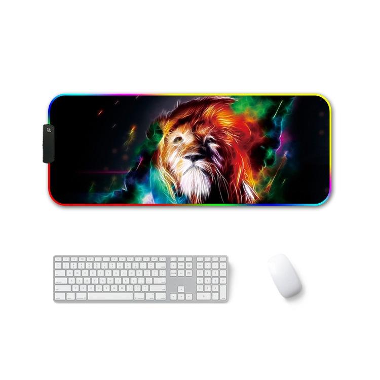 V562-E4118412750DBT-202508290940-00 Rgb Non Slip Mouse Pad With Thermal Transfer - Colourful Lion - Image 1