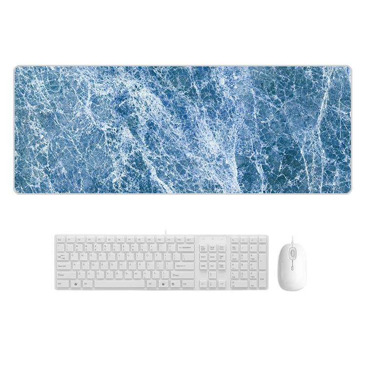 V562-E7067322750DBT-202508290930-00 Sturdy Marbled Rubber Mouse Pad - Blue Marble - Image 1