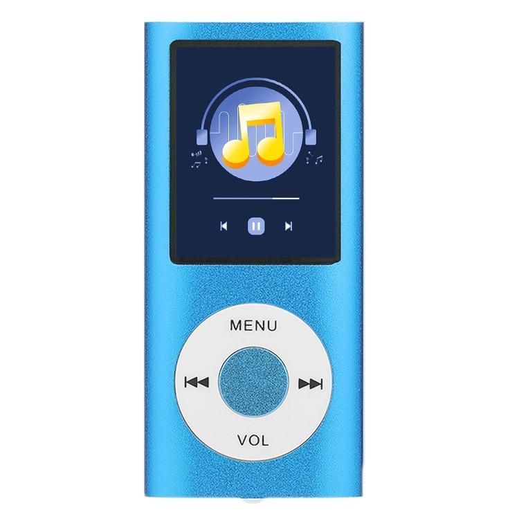 V562-F300390500ADE-202508291210-00 1.8 Inch Metal Mp4 Player + 16G Tf Card + Earphone + Cable - Blue - With Earphone+Cable - Image 1