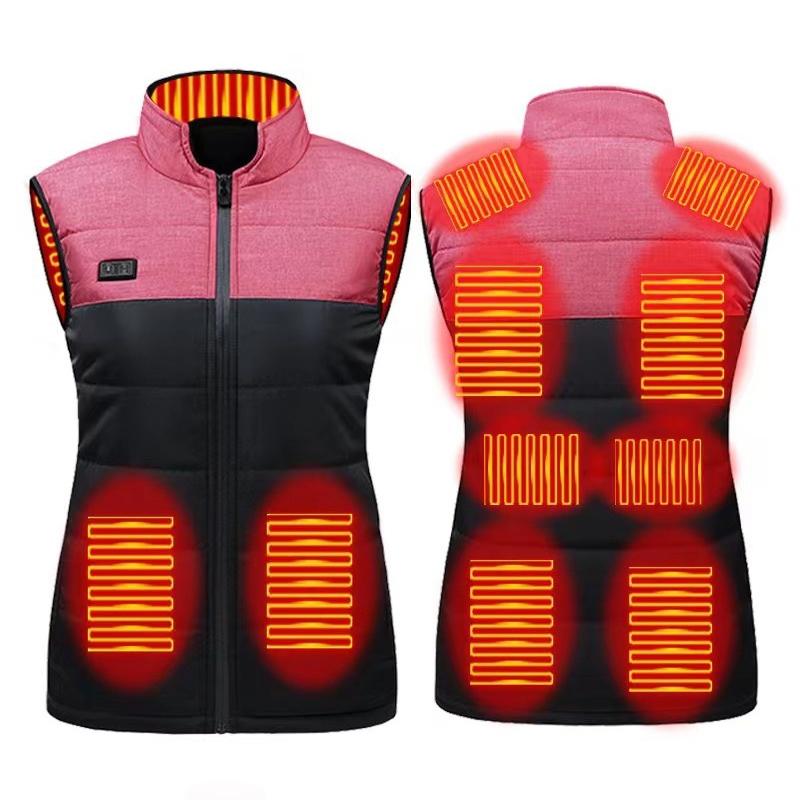 V562-F5093692060DBT-202508291315-00 Heated Vest Electric Heating 3 Constant Temperature Warm Cotton Jacket - Red-11 Zones Heating - 2Xl - Image 1