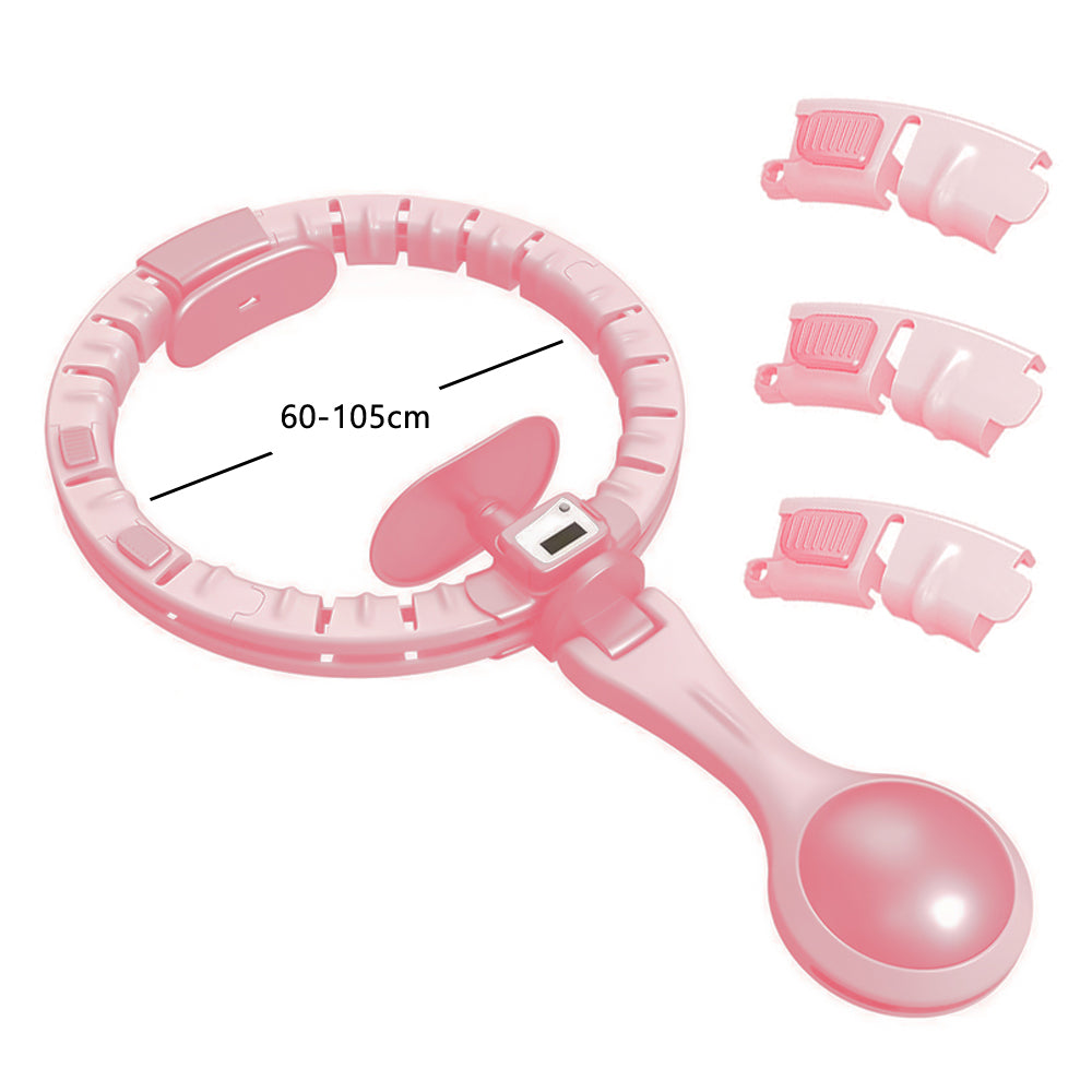 V562-GU23-J630PINK-3-202508291425-00 Vibe Geeks 360 Degree Smart Infinity Intelligent Hula Hoop - Pink 3 Adjustable Suction - Image 1