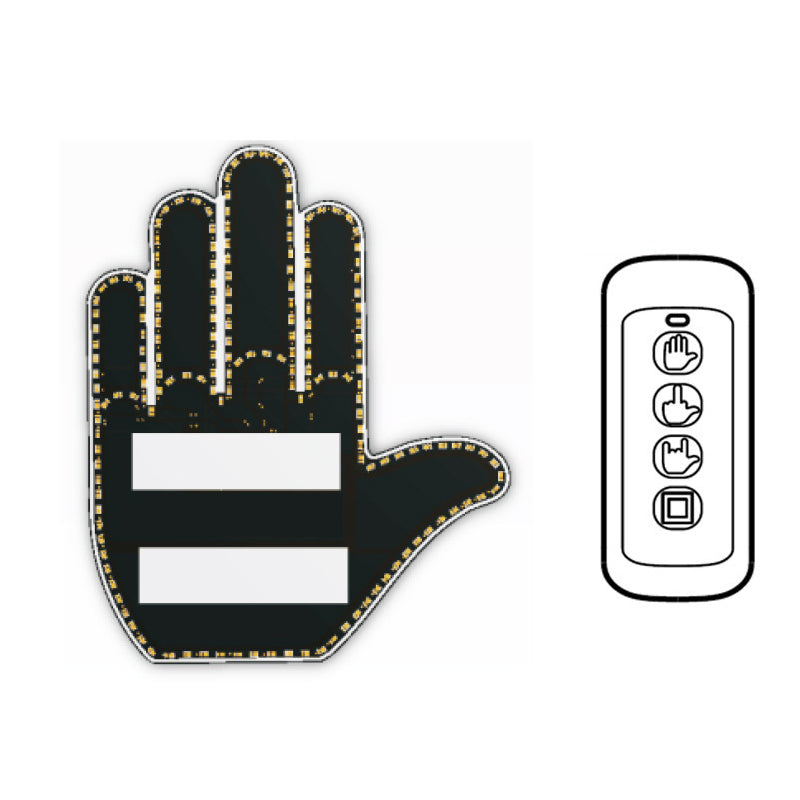 V562-GU23-TH110MEN-202508291420-00 Vibe Geeks Finger Gesture Vehicle Light for Road Hand Signal with Remote Control- Battery Operated - Men - Image 1