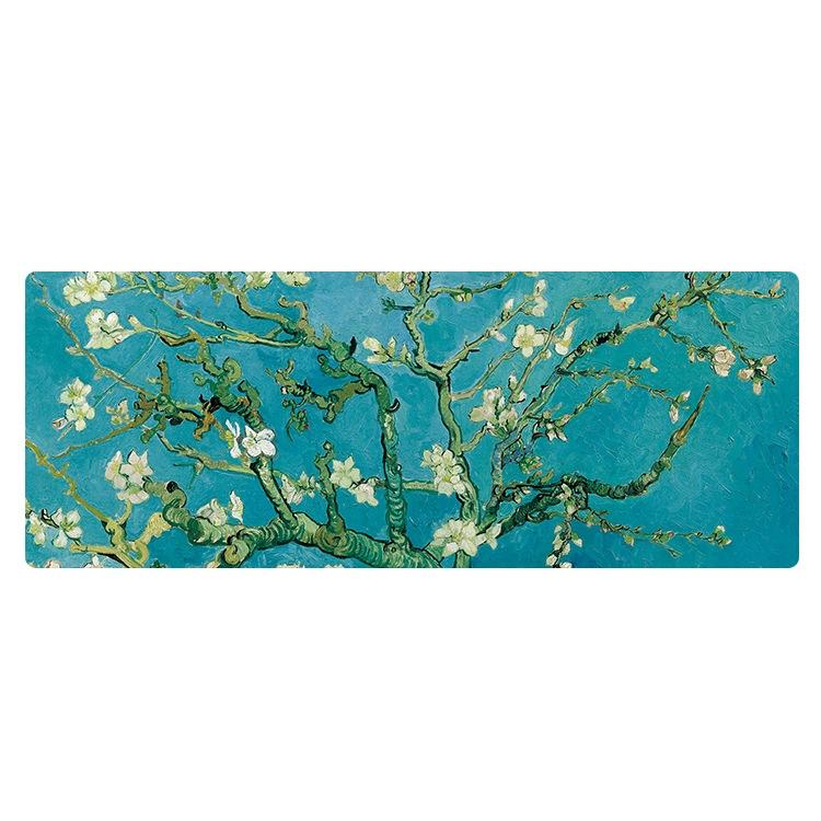 V562-J2077022060DBT-202508291321-00 Large Desk Mouse Pad For Oil Painting - Apricot Flower - Image 1