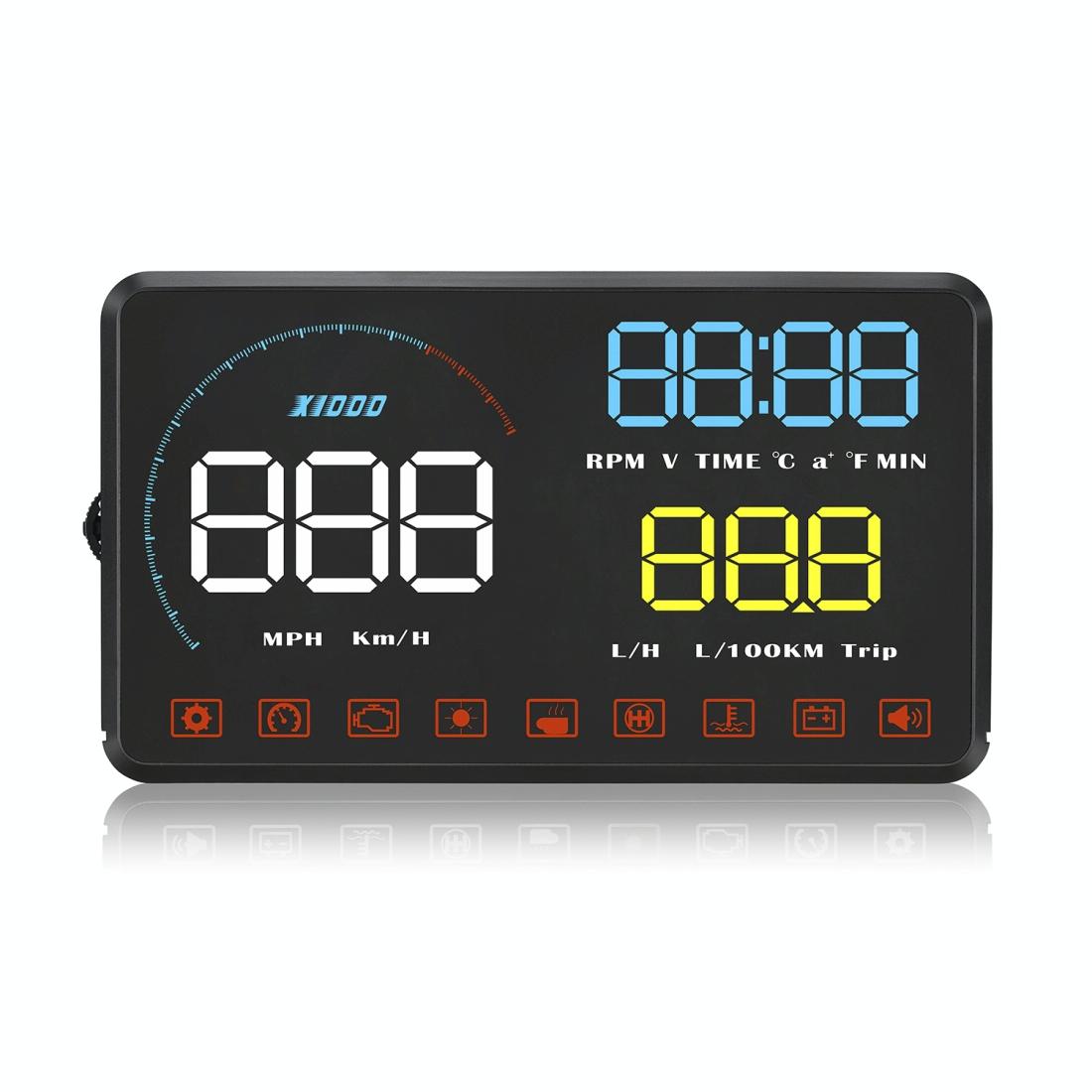 V562-L2799PRC-202508271915-00 Universal Car Obd2 Hud 5.5 Inch Display Blue - Image 1