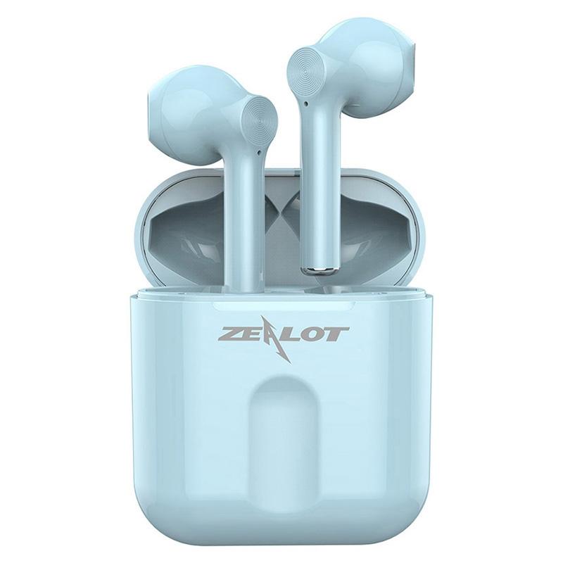 V562-L4370D6PI-202508281120-00 Wireless Bluetooth 5.0 Earbuds with Charging Case - Blue - Image 1