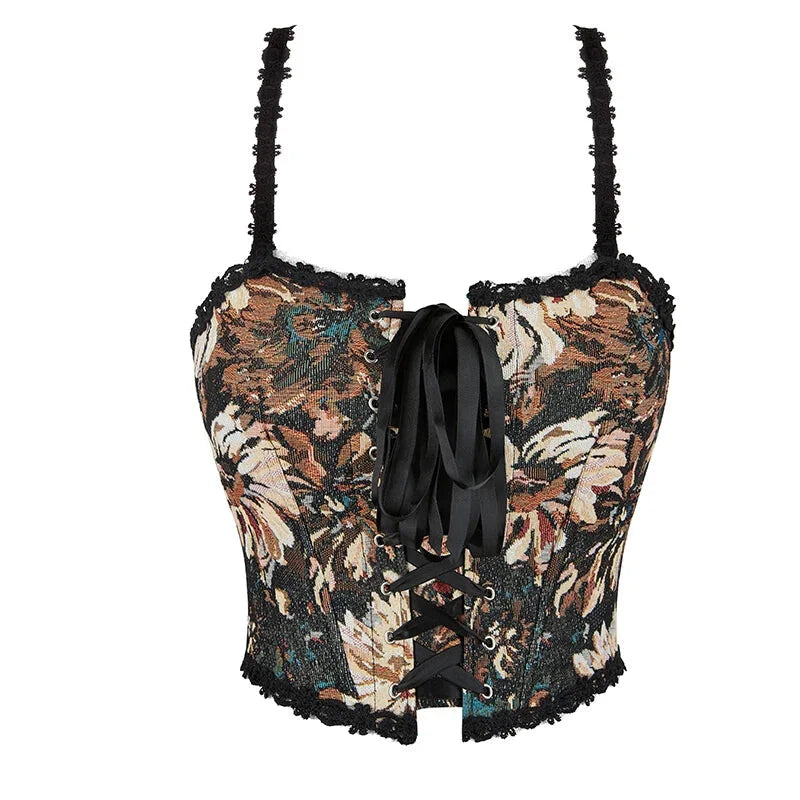 V562-OBBPBBNIANLNKTPB-8-202508292225-00 Brown Steampunk Vest Tank Top With Lace And Strap Plus Size S-6Xl - 4Xl - Image 1