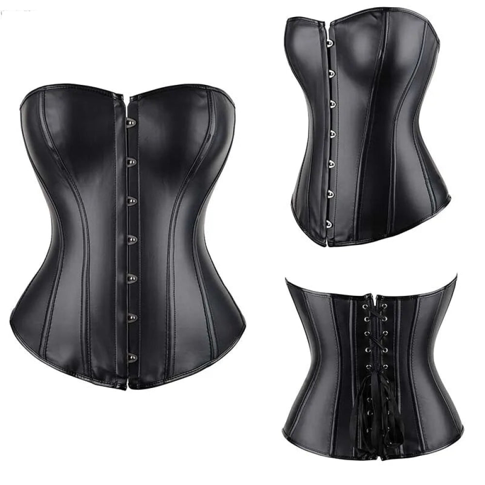 V562-OBBPBBNLOIXAPBIA-18-202508291906-00 Steampunk Plus Size Slimming Body Shapewear Corset Red / Black - Black - S - Image 1