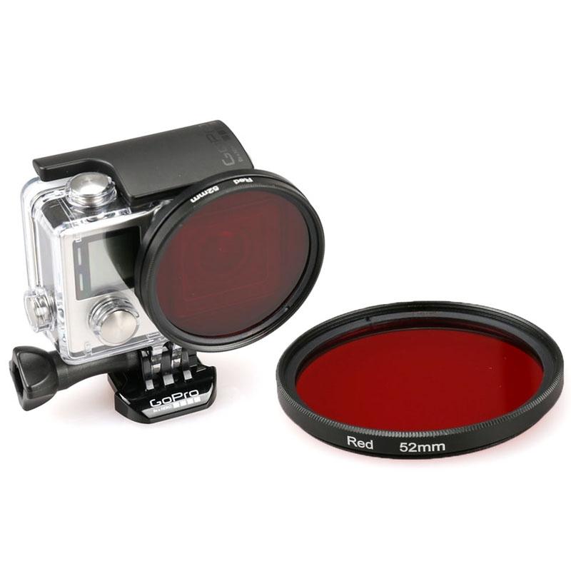 V562-R9930-PLD-S-202508290331-00 Uv Lens Filter for Gopro Hero 4 / 3 - 52mm Round Circle - Red - Image 1